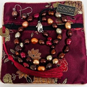 Honora Pearl Autumn Collection Necklace & Earring Set